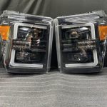 2011 - 2016 F250 F350 Headlights Black Full LED NEW