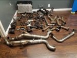 Complete Hellion Twin Turbo kit, including the instruction manual Pulled off a 2016 Mustang GT *Eboost2controller