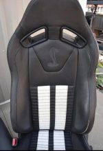 2012 FORD MUSTANG GT500 OEM RECARO BLACK & WHITE LEATHER PERFORMANCE SEATS COBRA 🐍 - Image 11