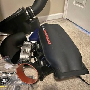 V2 Ford Performance Cobra Jet twin 60mm throttle body intake included harness for gen 3 connection