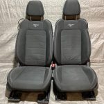 2015-2017 Ford Mustang GT Premium S550 Black Cloth Front Seats / Pair
