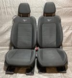 2015-2017 Ford Mustang GT Premium S550 Black Cloth Front Seats / Pair