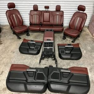 2017–2019 Ford Super Duty Platinum Interior, Red/Dark Marsala
