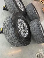 18in OEM f350 king ranch  35x12.50r18 Toyo open county at3 tires  Wheels are 18in OEM wheels off a 2022 ford f350 king ranch package. - Image 4