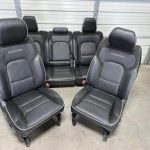 2019-2023 dodge ram 1500 black leather laramie crew cab front and rear seats