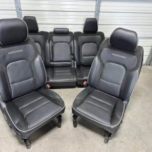 2019-2023 dodge ram 1500 black leather laramie crew cab front and rear seats