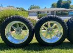 Pretty much brand new 35x12.5 tires on 22x10 American forces no curb rash no scratches 8x6.5 . - Image 7