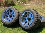 20x12 Moto Metal wheels 8x6.5 on 33x12.5 tires with good tread left - Image 4