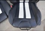2012 FORD MUSTANG GT500 OEM RECARO BLACK & WHITE LEATHER PERFORMANCE SEATS COBRA 🐍 - Image 10