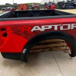 2023-2025 Ford F-150 Raptor R Bed Box OEM Orange Tail Lights Tail Gate OEM F150 Take off 2023 F150 Raptor F Crew Cab truck.