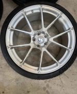 Mustang Signature sv801 wheelsn nSet of signature sv801 wheels . n4 wheels still look new . nAll wheels are 5x114.3, tires are new nn20x9 +25 with tires mounted.n20x10.5 +30 with tires mounted. - Image 3