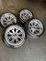 22x12 kg1 forged “ace” wheels 305/40/22 ultra sport street tires  Wheels are 22x12 KG1 forged, concave series, -44 extremely hard to find design
