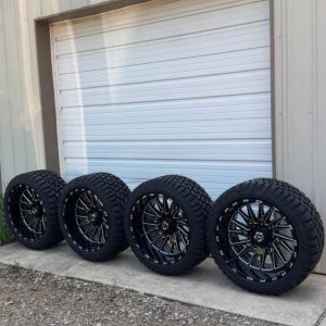 New 22x12 TIS 547bm 8x6.5  New 33x12.50r22 fortune r/ts