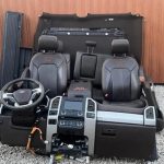 Ford f250 king ranch interior fits 2017 to 2022 comes complete with all seats center console carpet headliner dash and all plastic trim￼ with seatbelts ￼￼.