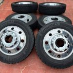 NEW Ford Platinum Plus F450/F550 19.5” wheels and 225/70/19.5” Continental tires, 100% tread.
