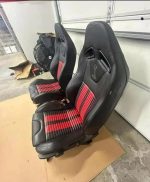 11-14 GT500 Red Stripe Recaro Seats fronts and rears. - Image 2