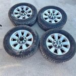 Ford Superduty f250/ f350 Platinum stocks with 90% tire life comes with all center caps, lug nuts and tpms sensors