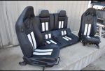 2012 FORD MUSTANG GT500 OEM RECARO BLACK & WHITE LEATHER PERFORMANCE SEATS COBRA 🐍