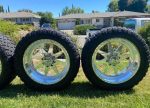 Pretty much brand new 35x12.5 tires on 22x10 American forces no curb rash no scratches 8x6.5 . - Image 6