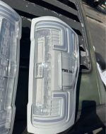 Paint matched ford f250 f350 f450 f550 2017-2022 taillights   OXFORD straight white  Led - Image 5