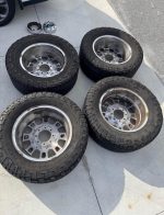 20” superduty stocks on 35” all terrains  Have a set of 20” Superduty stocks 8x170 bolt pattern on a set of 35x12.50r20 cooper - Image 8