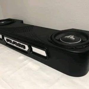 RAM  crew cab enclosure! This beast fits perfectly in all new 2019 Ram trucks and looks amazing! Finished off in factory matched leather and stitch with two JL audio 12tw3