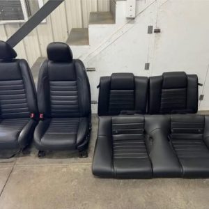 2007-2009 Ford Mustang GT500 Black Leather Coupe Front Rear Seats