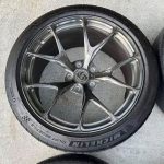 forged Signature SV104 wheels in Brushed Smoke Tinted (also known as Brushed Dark). Includes OEM TPMS. F: 19 x 9.5 ET18n- Michelin Pilot Sport 4S (255 35 19) R: 19 x 11 ET37  Michelin Pilot Sport 4S (295 35 19) Front tires are in great condition, 7-8 32nds tread depth and date codes 46 21 Rear tires are also in great condition,Tread depth 7/32nds on the Cup 2’s, date codes 32 22 nnThe wheels are overall in 9.5 10 - Image 3