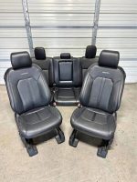2017-2024 FORD F150 F250 F350 F450 FRONT & REAR SEATS PLATINUM BLACK LEATHER