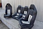 2012 FORD MUSTANG GT500 OEM RECARO BLACK & WHITE LEATHER PERFORMANCE SEATS COBRA 🐍 - Image 7