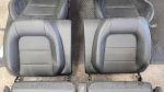 2015-2023 Ford Mustang Front & Rear Recaro Leather Seat Set Black Leather with Green Stitch - Image 6
