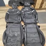 Ford Mustang black leather car seat covers