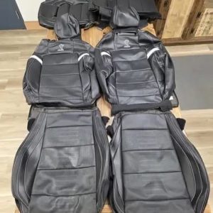 Ford Mustang black leather car seat covers