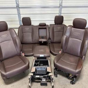 2003-2018 dodge ram 1500 2500 brown leather Laramie Longhorn crew cab front and rear seats console