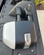 Tow mirrors for a 2015-2020 F250/f350 Caps currently on there are painted star white metallic.. - Image 5