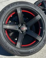 Dodge Charger Hellcat Carbon Fiber dip wheels with tires. - Image 4