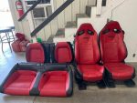 2018-2022 Mustang GT Red/Black Leather Recaro Seats Front Rear