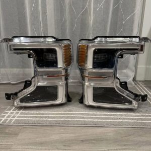 LED Factory Ford OEM chrome headlights for 2020-2022 Superduty Fords.