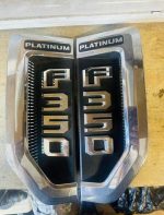 17-22 ford f350 fenders emblem in good conditions .