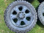 2018 Dodge Ram 2500 8 lug black 20” wheels & tires. 2018 Dodge Ram 2500 20” Wheels in great shape.  The tires have low tread, 33x12.5x20. - Image 7