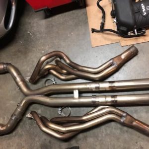 Texas speed long tube headers, Catless connect pipes X-pipe