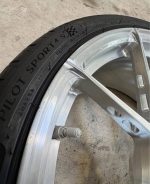 Mustang Signature sv801 wheelsn nSet of signature sv801 wheels . n4 wheels still look new . nAll wheels are 5x114.3, tires are new nn20x9 +25 with tires mounted.n20x10.5 +30 with tires mounted. - Image 7