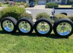 Pretty much brand new 35x12.5 tires on 22x10 American forces no curb rash no scratches 8x6.5 . - Image 3