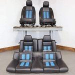 11-12 Ford Mustang Shelby GT500 Leather Seat Set (Black & Blue)