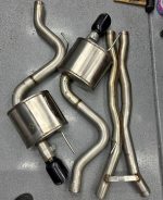 Corsa 15-17 Mustang Sport Cat Back Exhaust Black tips, - Image 3
