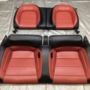 2015-2020 Mustang OEM red leather rear seats (coupe) – Excellent condition, direct bolt-in!