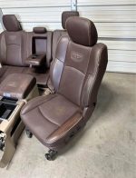 2003-2018 dodge ram 1500 2500 brown leather Laramie Longhorn crew cab front and rear seats console - Image 3