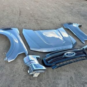 Front end pieces off of a 2021 Ford F250 Lariat. Hood, fenders, grill and LED Headlights. M7 paint code.