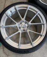 Mustang Signature sv801 wheelsn nSet of signature sv801 wheels . n4 wheels still look new . nAll wheels are 5x114.3, tires are new nn20x9 +25 with tires mounted.n20x10.5 +30 with tires mounted. - Image 5