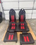 2012 Shelby GT500 red stripe Recaro front seats and matching rear seat.